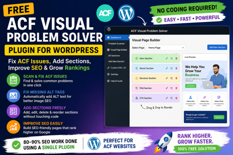 Free ACF Visual Problem Solver plugin