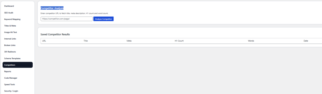 Competitor Analysis